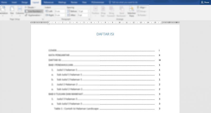 Cara Membuat Daftar Isi Otomatis di Word Praktis Buat Skripsi