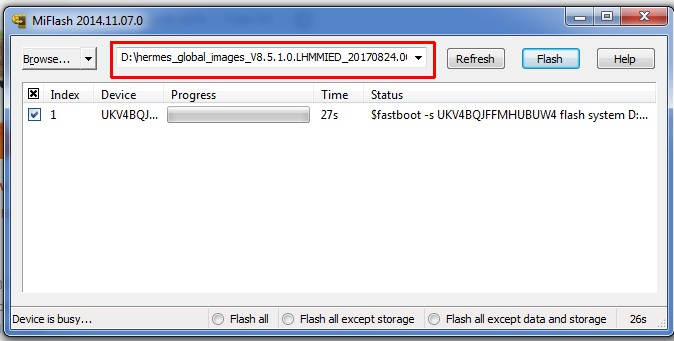 Tutorial Flashing Xiaomi Redmi Note 2 Menggunakan MiFlash