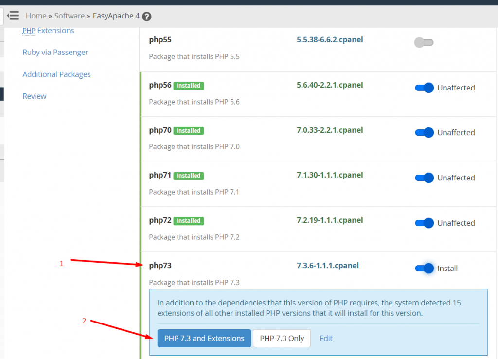 Cara Upgrade Versi PHP di WHM Menggunakan EasyApache 4