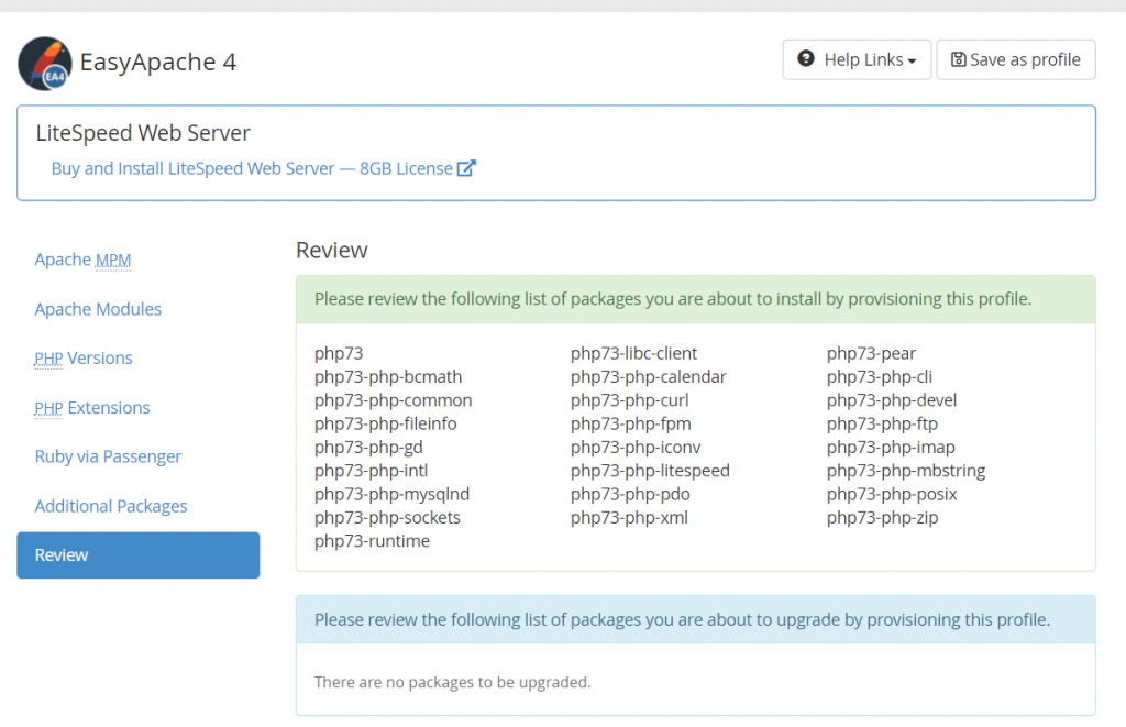 Cara Upgrade Versi PHP di WHM Menggunakan EasyApache 4